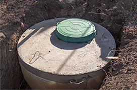 Image of the top of a septic tank.