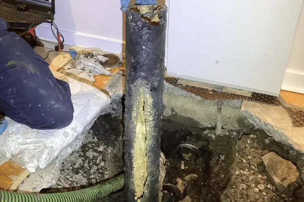 locating damaged pipes.