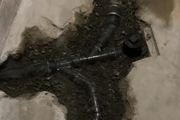 locating the interior drain.