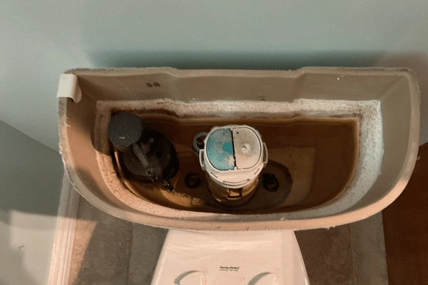 main floor toilet repair.