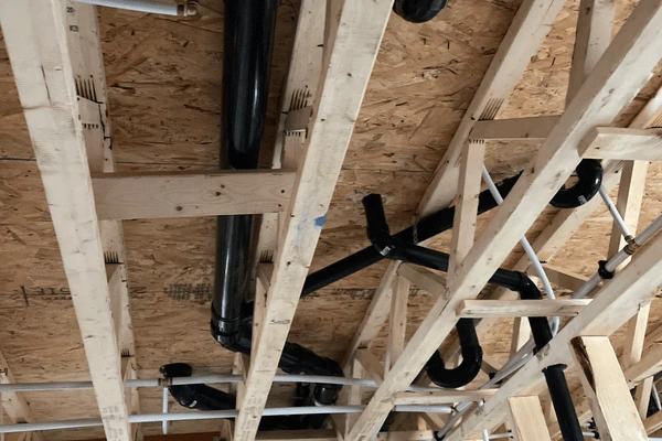 plumbing rough in job in Vars.