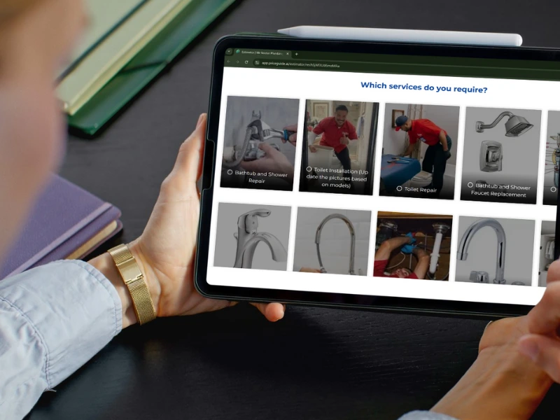 Pricing of a blocked drain fix.