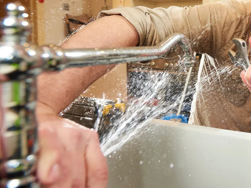 excessive water pressure.