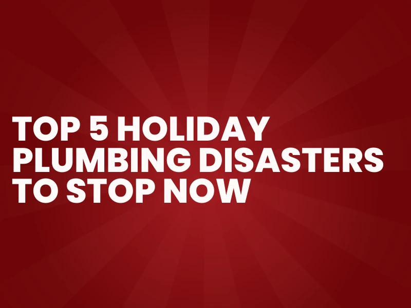 Top 5 Holiday Plumbing Disasters graphic.
