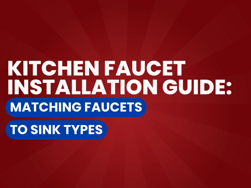 kitchen faucet installation guide graphic.