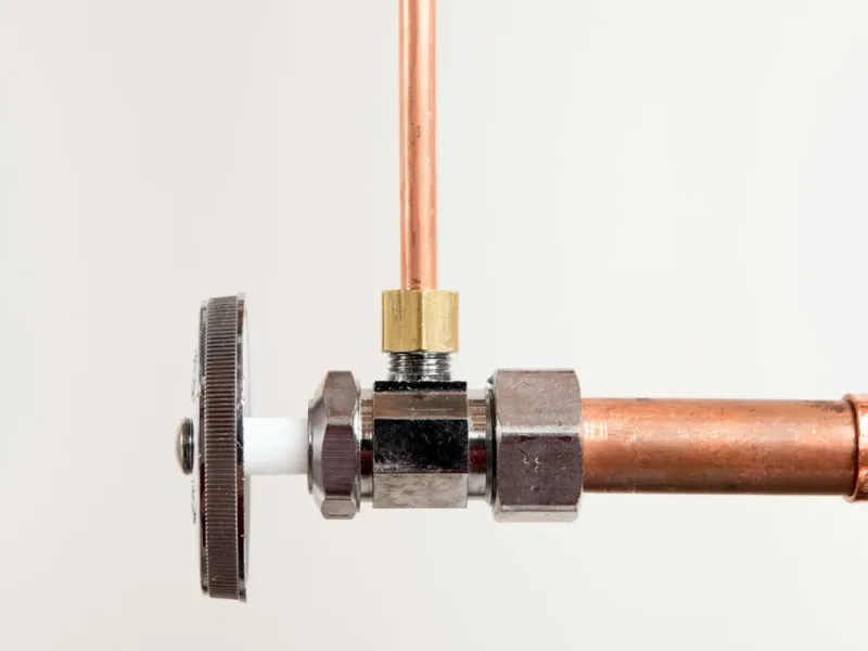 ice maker copper water line.