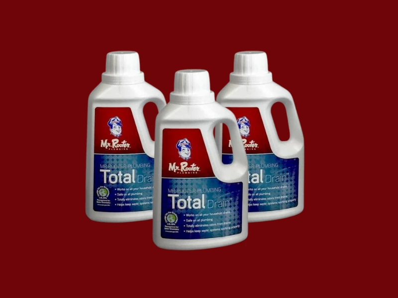 image of Mr. Rooter Total Drain Care products.