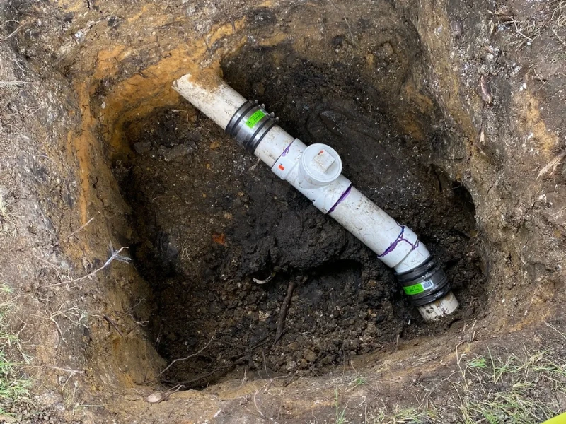 Underground sewer line.